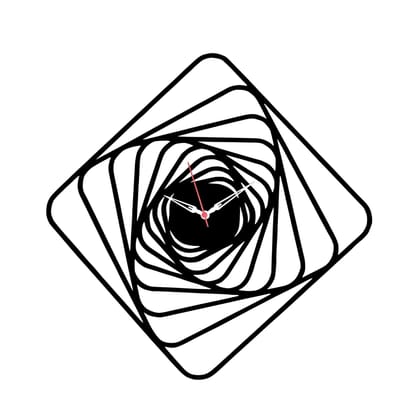 OnFlow ON_K1_C07 3D Acrylic Wall Clock 3D Design for Living Room, Bedroom Wall, Home and Office (Acrylic, Black) 12X12