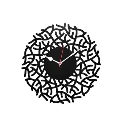 OnFlow ON_K1_C04 3D Acrylic Wall Clock 3D Design for Living Room, Bedroom Wall, Home and Office (Acrylic, Black) 12X12