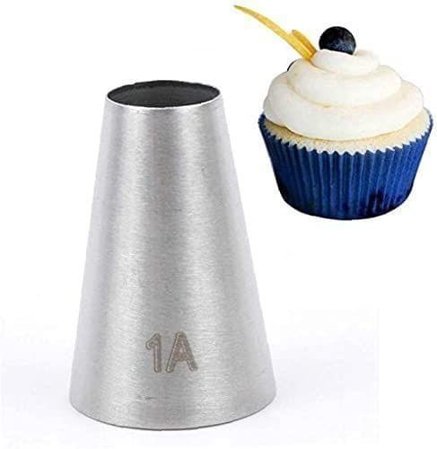 Bulky Buzz 1A Round Cake Decoration Tip - Stainless Steel Nozzl