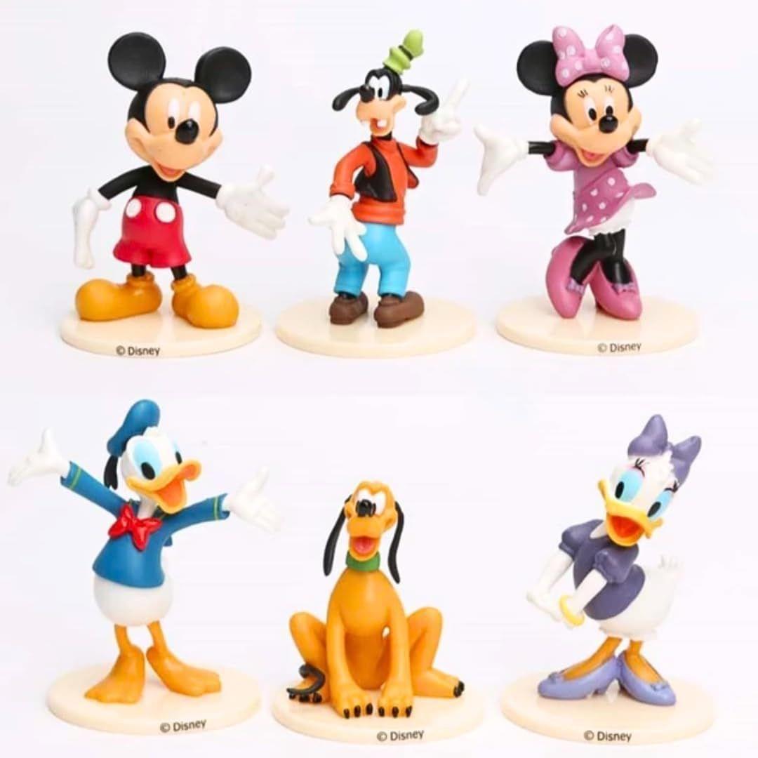 Simmpu Mickey Gâteau Topper Mini Figurines Set, 6pcs Donald Duck