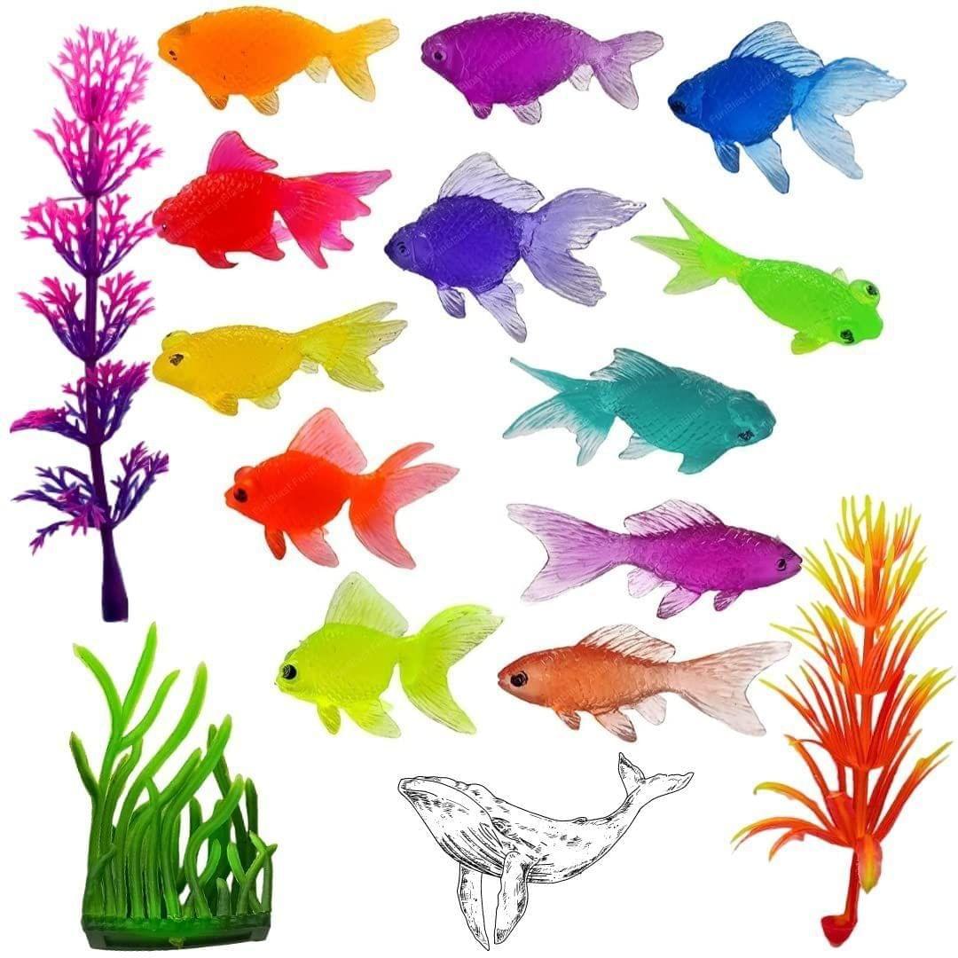 Skytail Realistic Mini Aquatic Goldfish Figure Toy