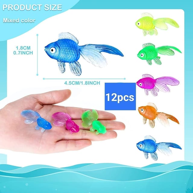 Little Cute Fish Toys – Pack of 12 Pcs Aquatic Sea Animal Toy for Kids –  FunBlast