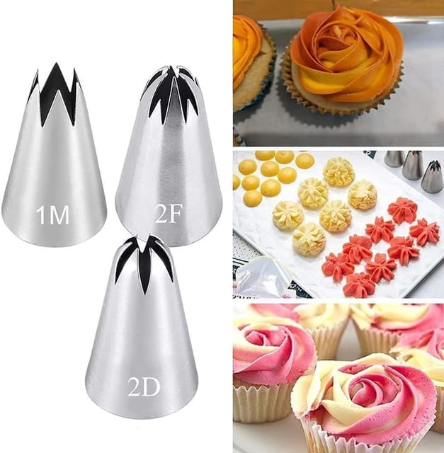 Amazon.com: Wenburg Flower Piping Tips Set with 29 Attachments | Russian Piping  Nozzles Set | Ball, Ruffle and Leaf Tips, Filling Nozzle | Cupcakes & Cake  Decorating Tips | Icing Bags and