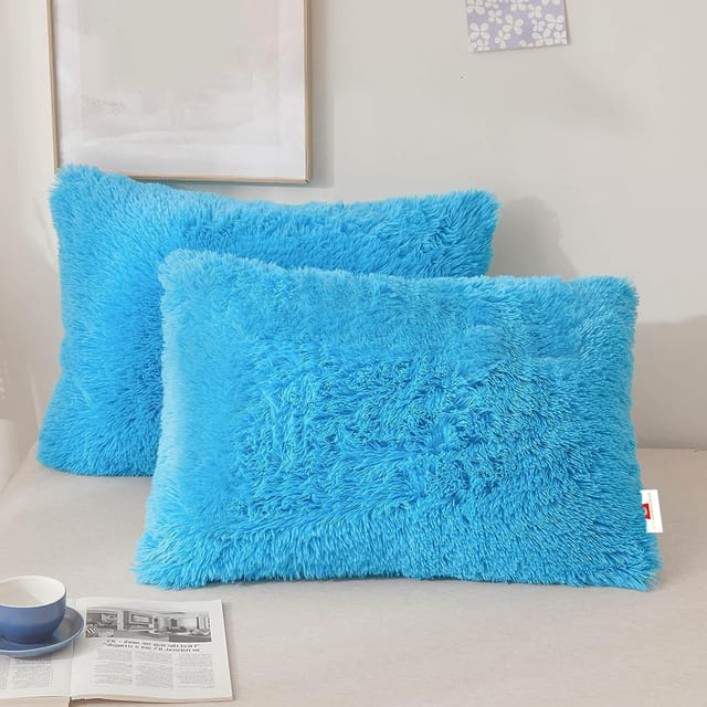 Fluffy throw fashion pillow