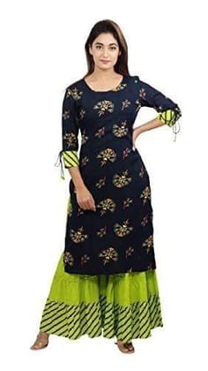 Women's Rayon Straight Kurta (MNF-ETH-16A_Multicolour_2XL)