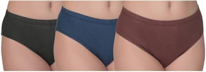 Be PerfectDaily Use Inner Wear Solid Cotton Panties/Panty Brief for Women & Girls (Pack of 3) Multicolor