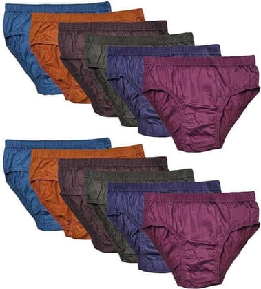 Be PerfectDaily Use Mid Rise Innerwear Pure Cotton Panties/Panty Brief for Women & Girls (Pack of 12)