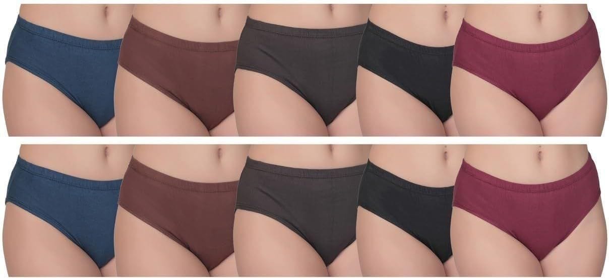 Be PerfectMore Comfortable Inner Wear Solid Cotton Panties/Panty Brief for  Women & Girls (Pack of