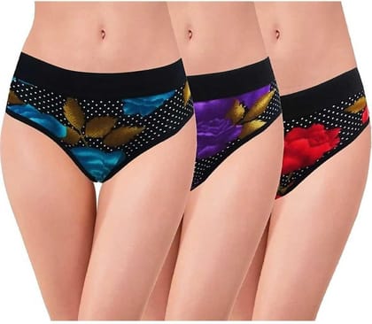 Girls Printed Panty, Cotton Panty Inner wear for Women  Underwear(Multicolor, Pack of 6)
