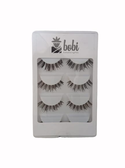 B.O.B.I Reusable Waterproof 12mm Synthetic Hair Natural Fluffy Wispy Long ZC Volume Eyelashes - 5 Pair