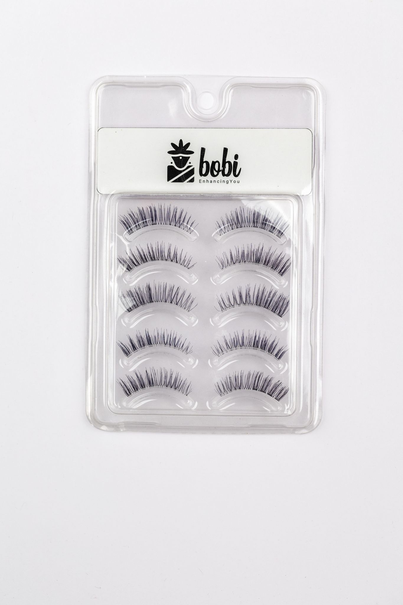 B.O.B.I Reusable Waterproof 12mm Synthetic Hair Natural Fluffy Wispy Long CT Volume Eyelashes - 5 Pair