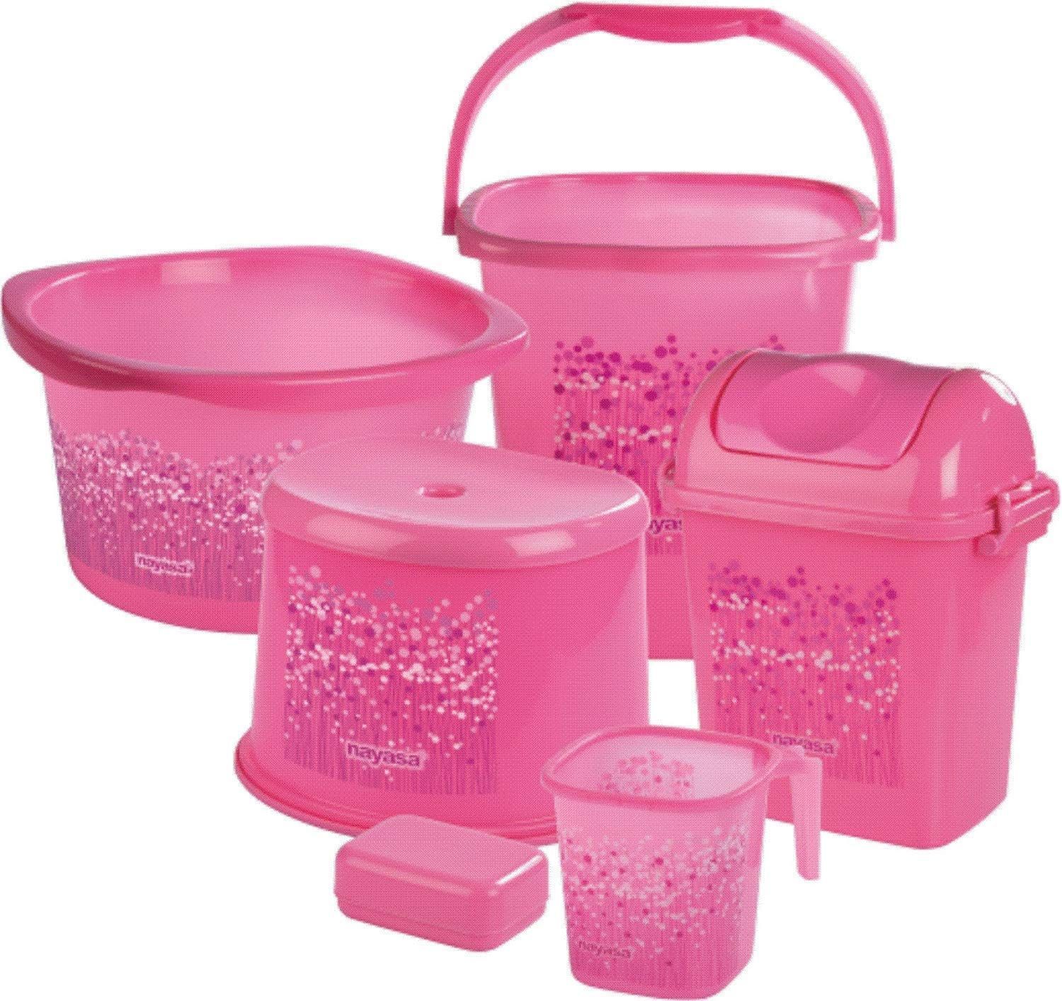 Nayasa by Bansal Group Plastic Bathroom Set of 6 Pieces Bathroom