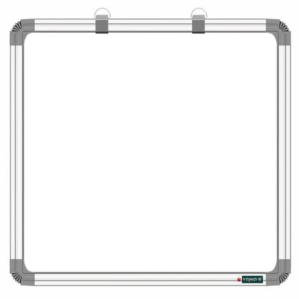 SHELFKING Non-Magnetic 2X2 Feet Double Sided Whiteboard and Chalkboard Both Side Writing Boards, One Side Whiteboard Marker and Back Side Chalkboard Surface - Set of 1 Piece