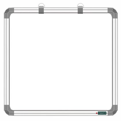 SHELFKING Non-Magnetic 2X2 Feet Double Sided Whiteboard & Chalkboard Both Side Writing Boards, One Side Whiteboard Marker and Back Side Chalkboard Surface - Set of 1 Piece