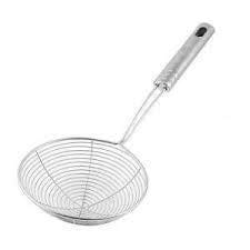 A2DR Stainless Steel Deep Fry Strainer (Silver) Clour