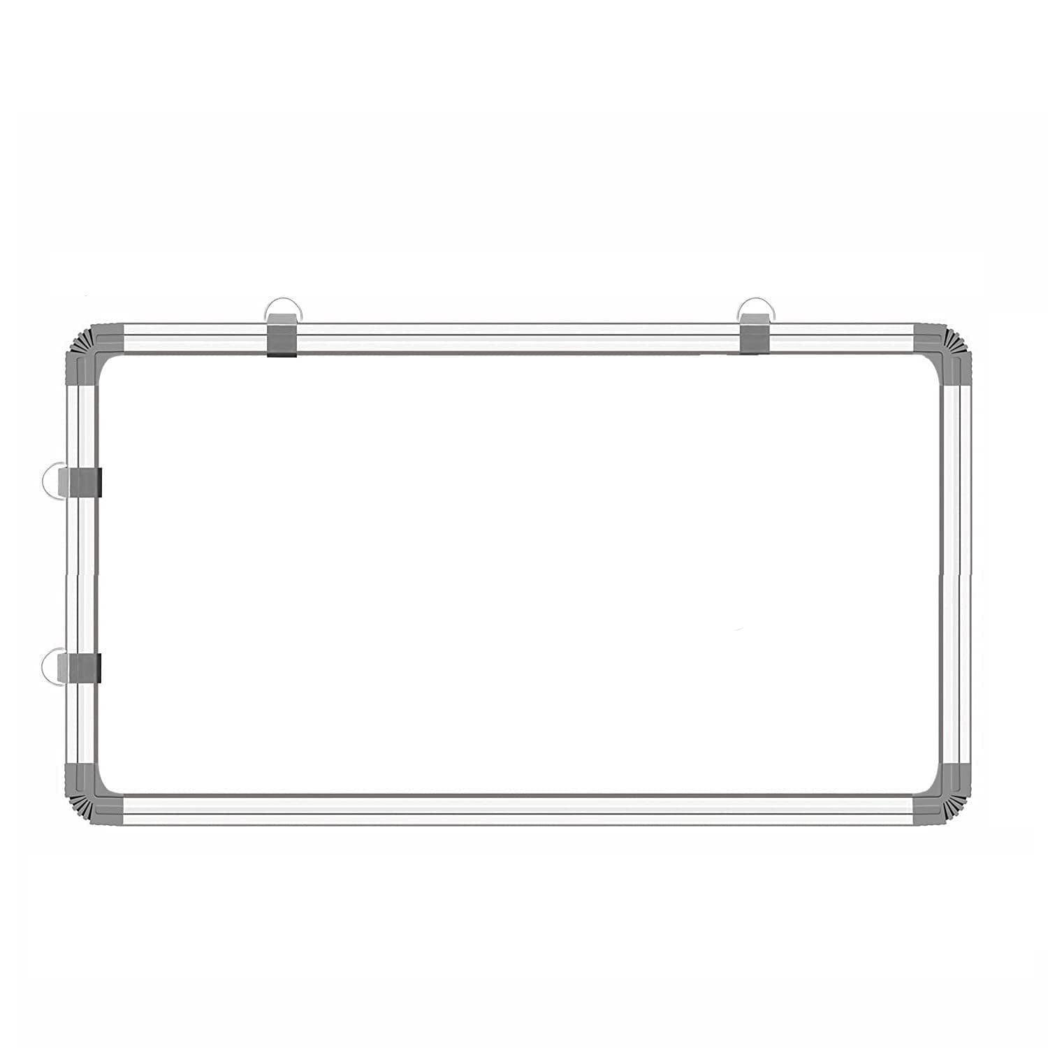 A2DR Non-Magnetic (1 x 1.5 Feet) Double-Sided 2in1 White Board & Green Chalk Board Quality with Hanging Hooks