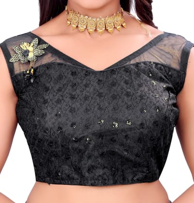 MISHTI FASHION New NET Blouse Black (38 ALREBAL)