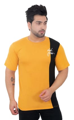 Round Neck Half Sleeves Men's Embroidered T Shirt