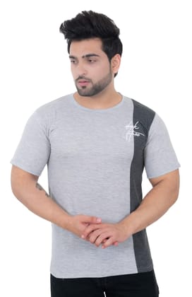 Round Neck Half Sleeves Men's Embroidered T Shirt