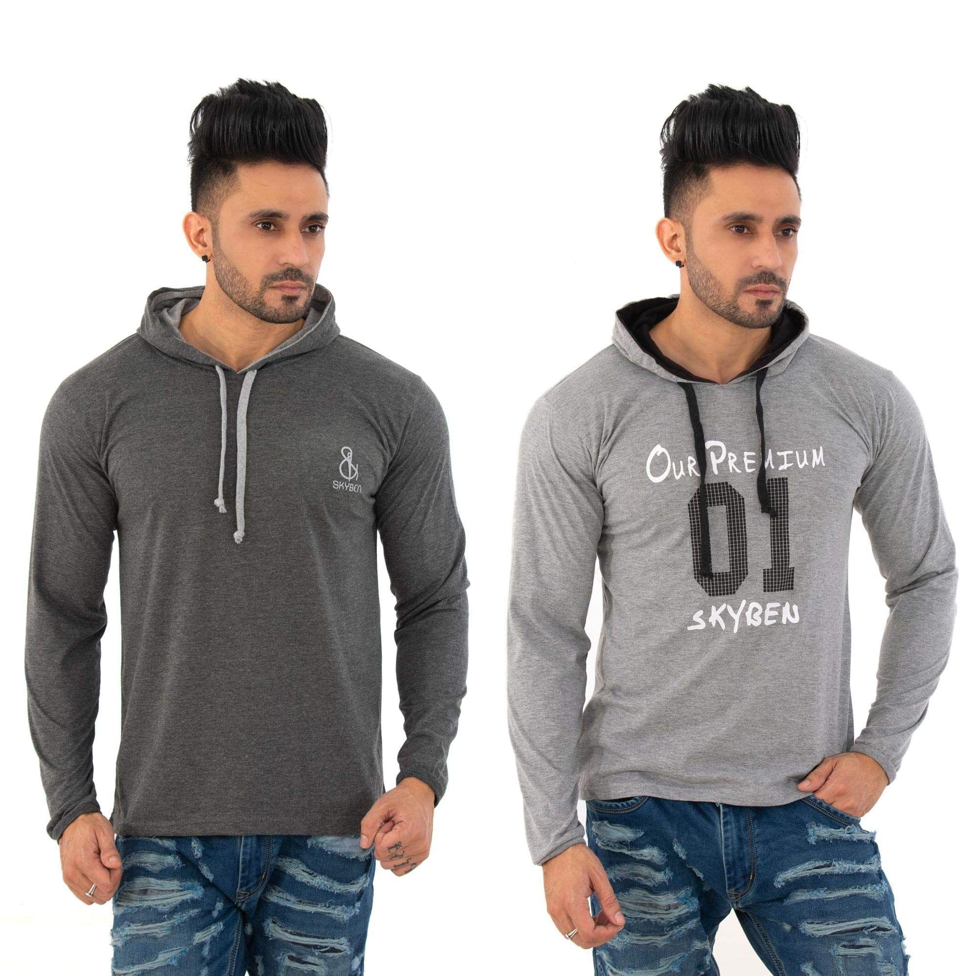 SKYBEN Hooded T Shirts Combo