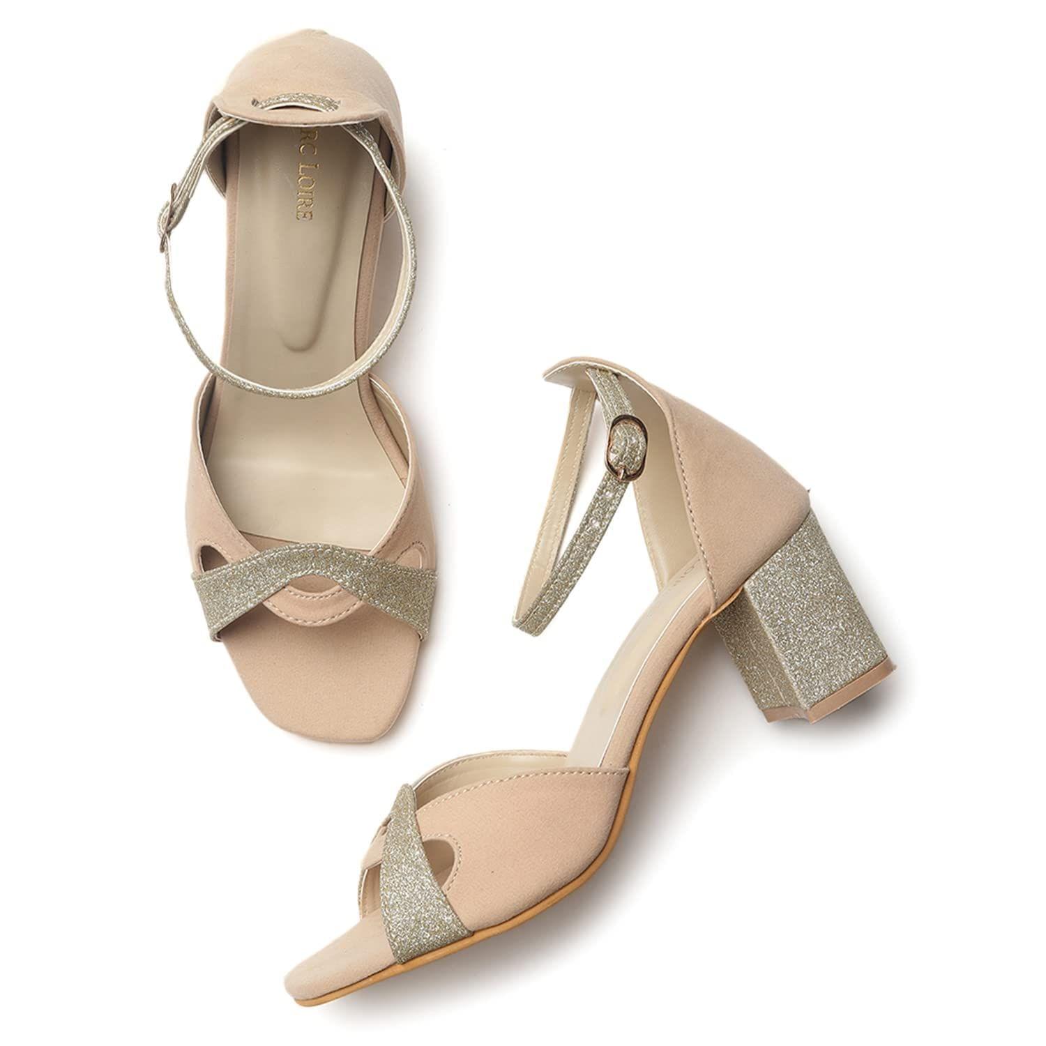 Buy Cream Heeled Sandals for Women by Marc Loire Online