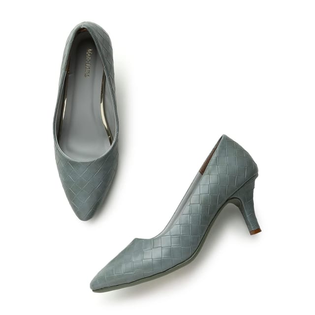 Dark grey sale kitten heels