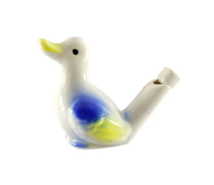 Indian Handmade New Duck Ceramic Bird Water Whistle Musical, Fill The Water and Blow The Bird for Different Sounds / Clay Bird Water Whistle Terracotta Bird.