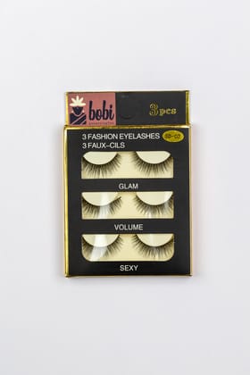 B.O.B.I Reusable 10mm Faux Mink Long Natural Look, Magnetic and Waterproof Eyelashes - 3 Pair