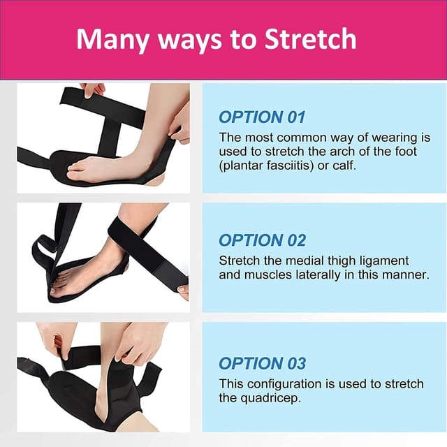 Tdas Foot Stretcher Calf Yoga Ligament Stretching Strap Ankle Leg Hamstring  for Plantar Dancers Fasciitis Drop Pain Relief Achilles Tendonitis Belt  Equipment Bands Band Stretch (Pink)