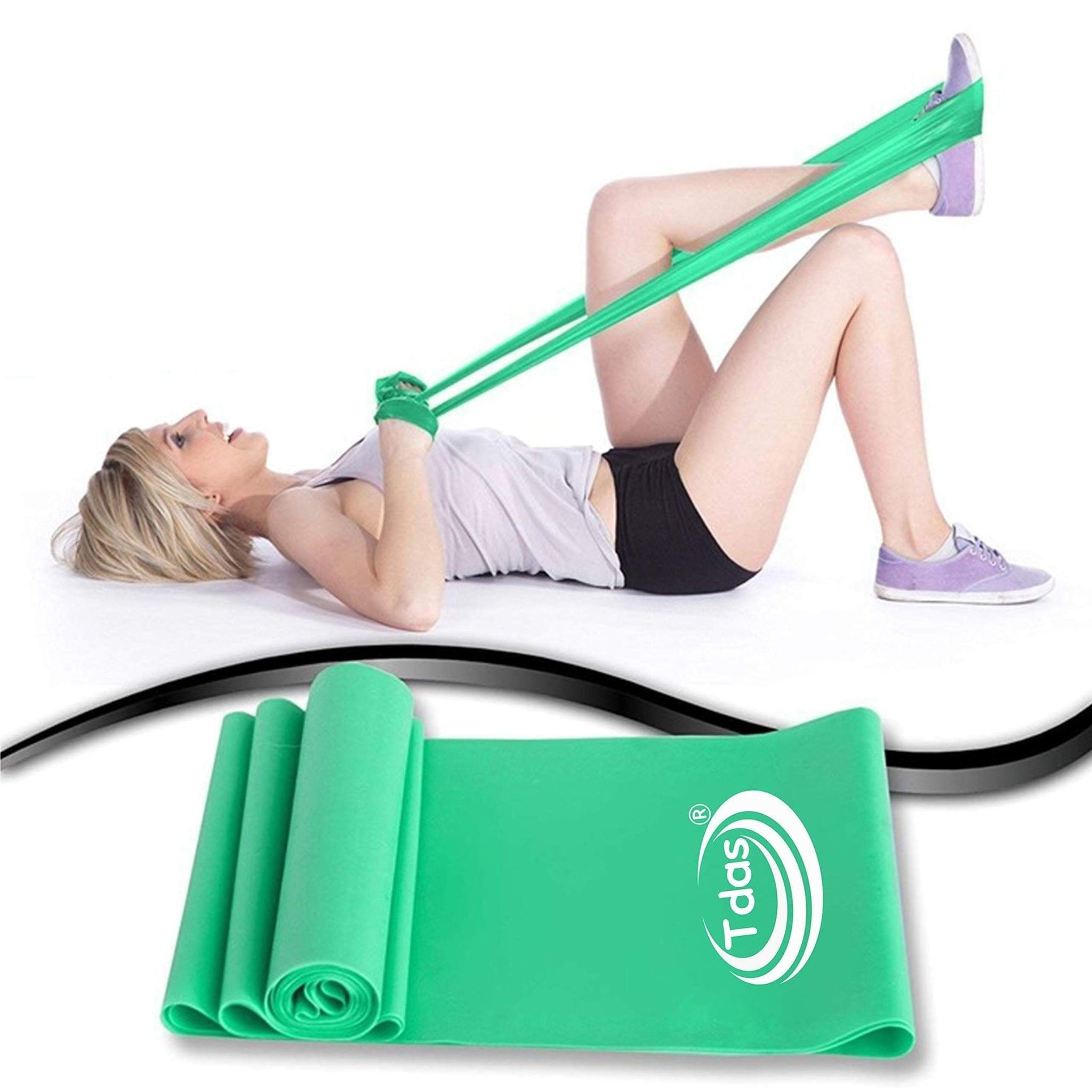 Tdas Unisex Resistance Bands - 1.5Meters for Exercise, Legs, Gym, Workout, Pull ups (Therabands, Extra-heavy Golden)