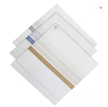 Handkerchiefs Hanky For Men -["White"] Handkerchief