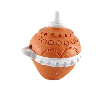 Enchanting magic diya handcrafted clay lamp for mystical illumination - indian traditional terracotta festive clay oil lamp for interior diwali decor