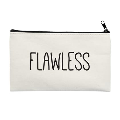 The Art People Flawless White Canvas Pouch with Zip