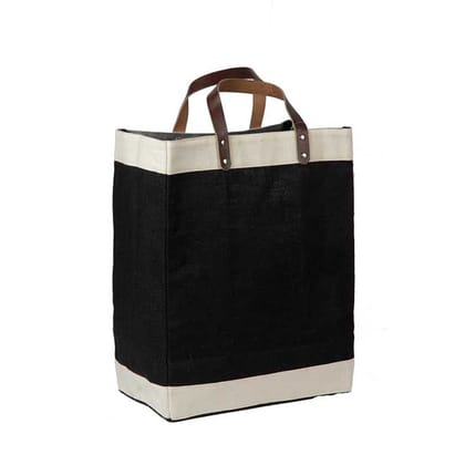 The Art People Black Burlap Bag