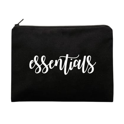 The Art People Essential Black Canvas Pouch with Zip