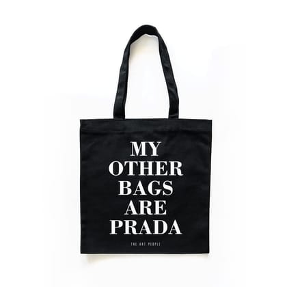 The Art People Others Black Canvas Tote