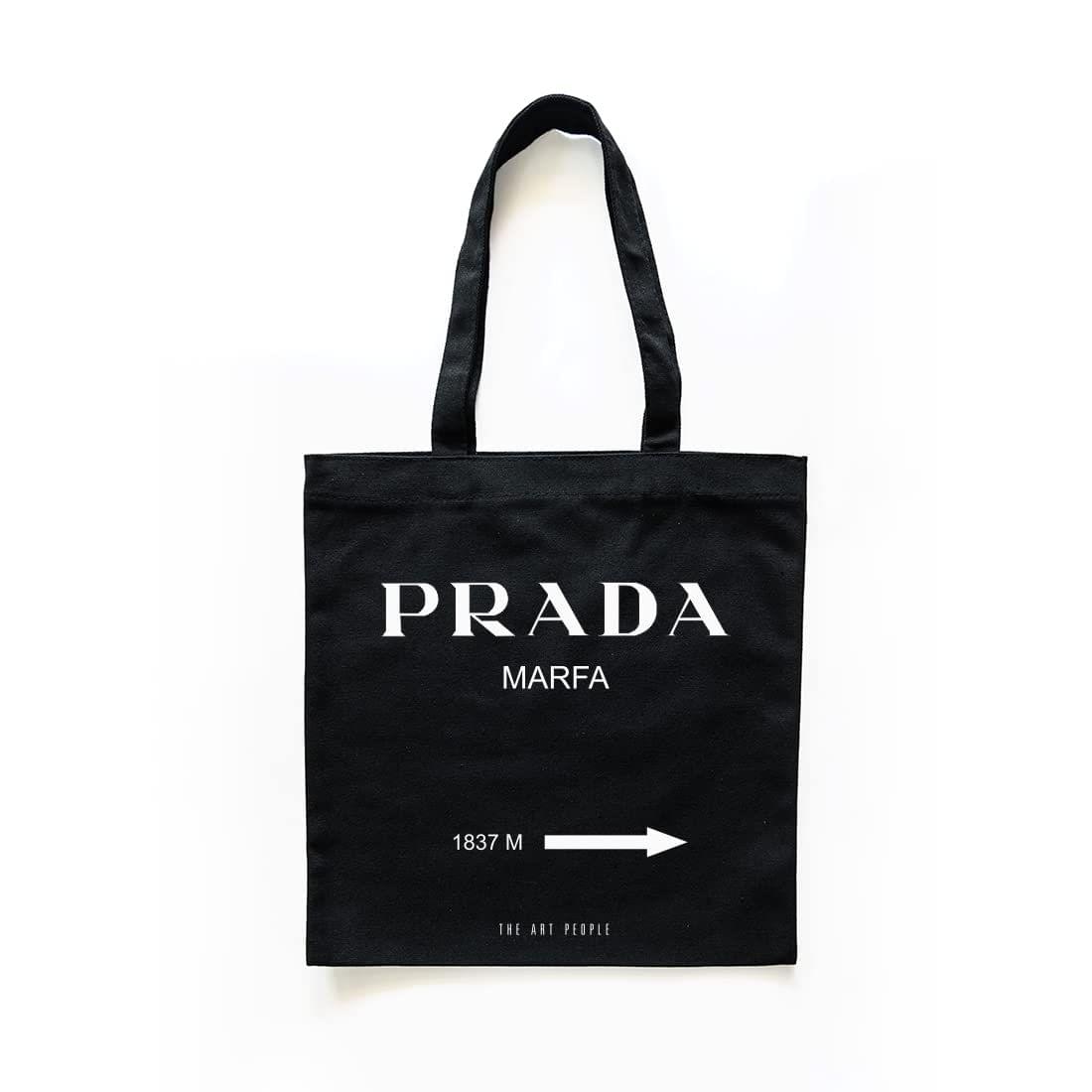 The Art People Marfa Black Canvas Tote