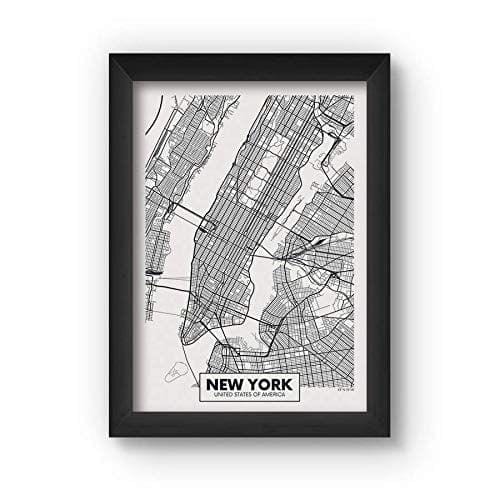 The Art People New York Map Framed Poster