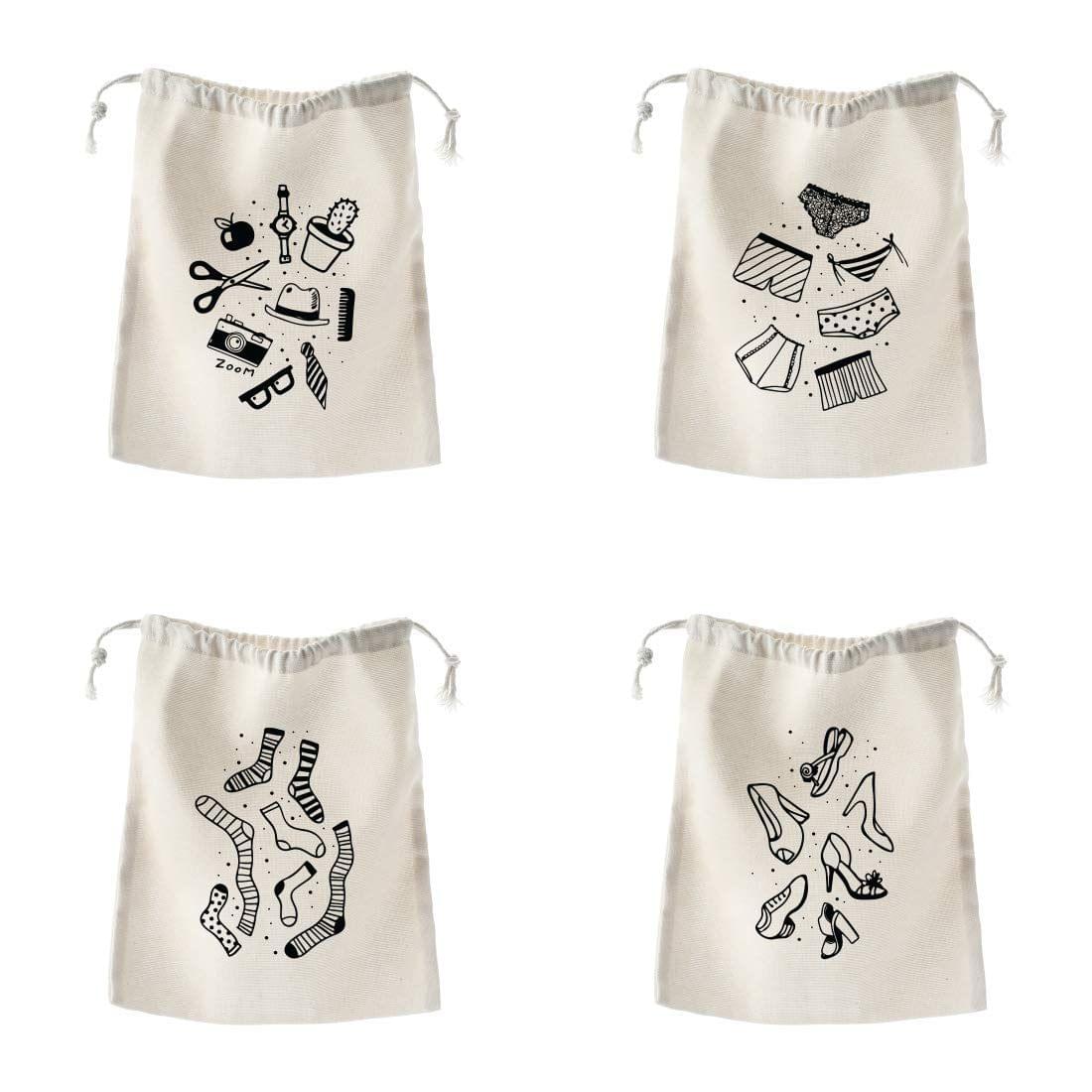 The Art People Shoe/ Lingerie Storage Bag - Set of 4