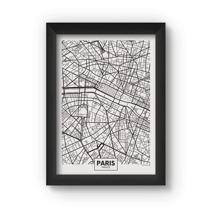 The Art People Paris Map Framed Poster