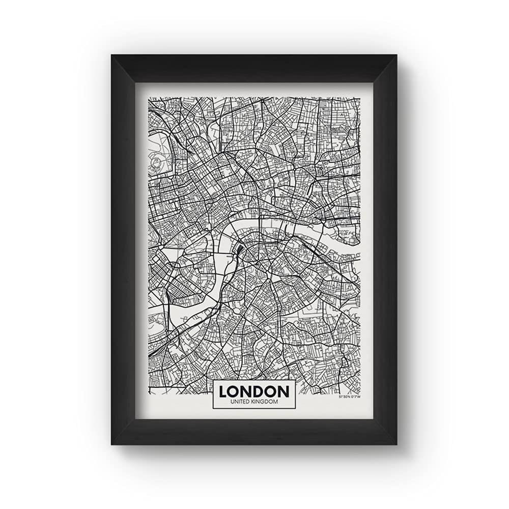 The Art People London Map Framed Poster