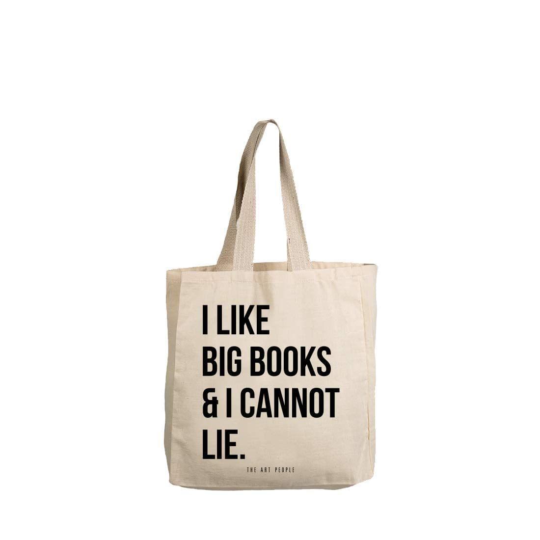 The Art People Big Books White Canvas Tote