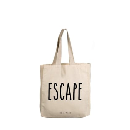 The Art People Escape White Canvas Tote