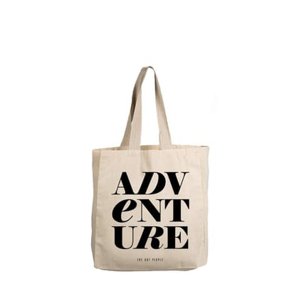 The Art People Adventure White Canvas Tote