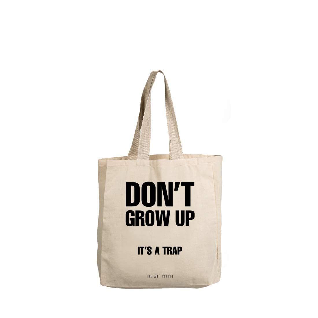 The Art People Trap White Canvas Tote