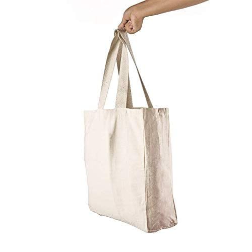 The Art People Bazinga White Canvas Tote