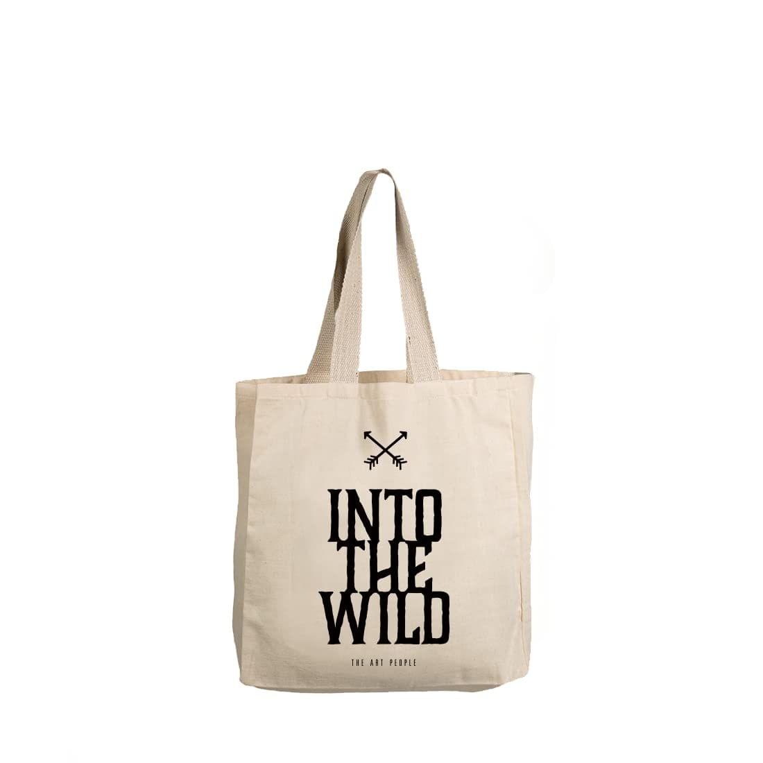 The Art People Into The Wild White Canvas Tote