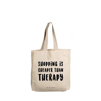 The Art People Therapy White Canvas Tote