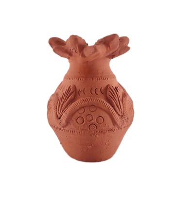 Decorative terracotta planter: enhance your indoor or outdoor space - natural earthen organic clay flower vase - handmade table ware flower pot