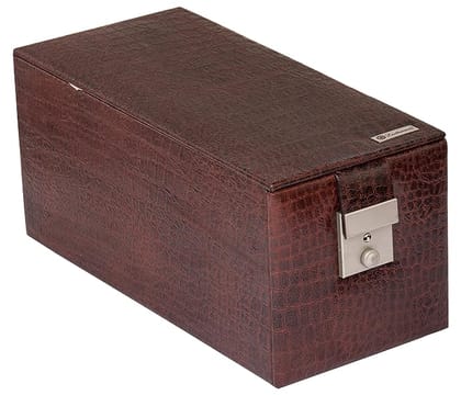 Leatherman Brown Leather Jewelry Box for Women (1334B_Brown)